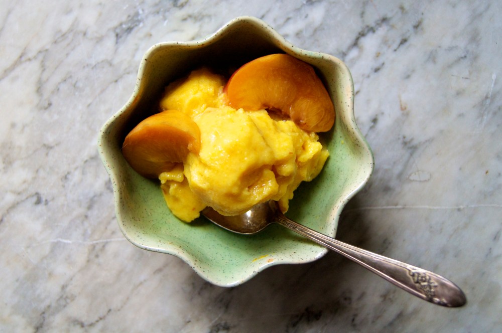 peach-saffron ice cream