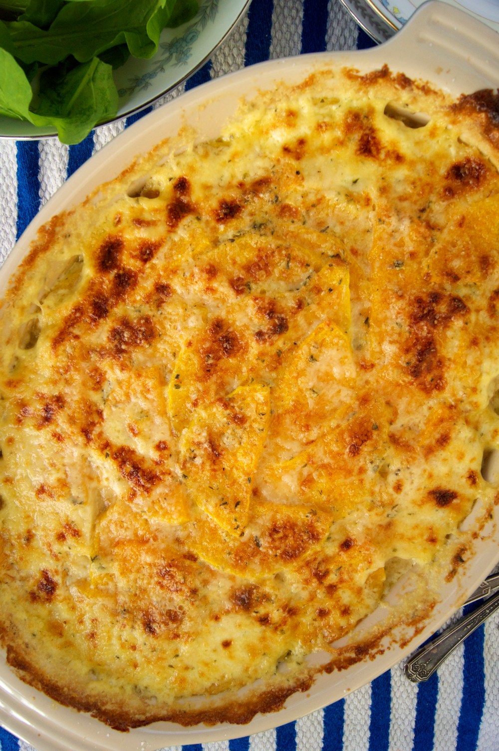butternut squash and celery root gratin