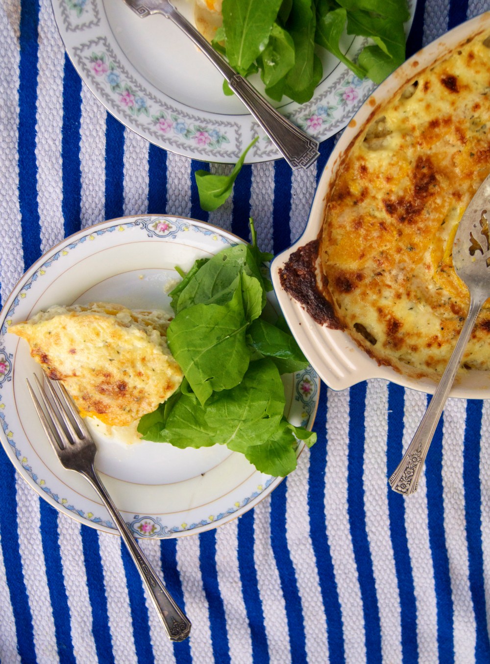 butternut squash and celery root gratin