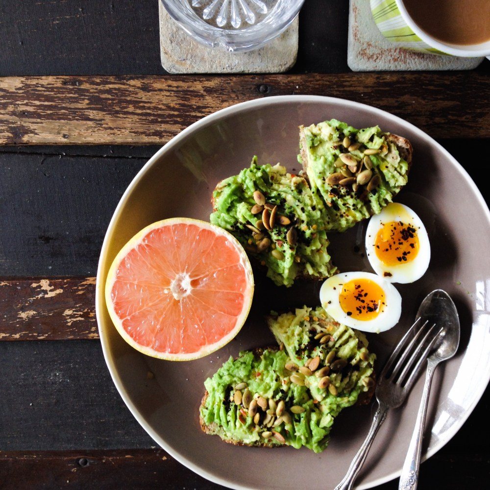 the ol' go to: avocado toast